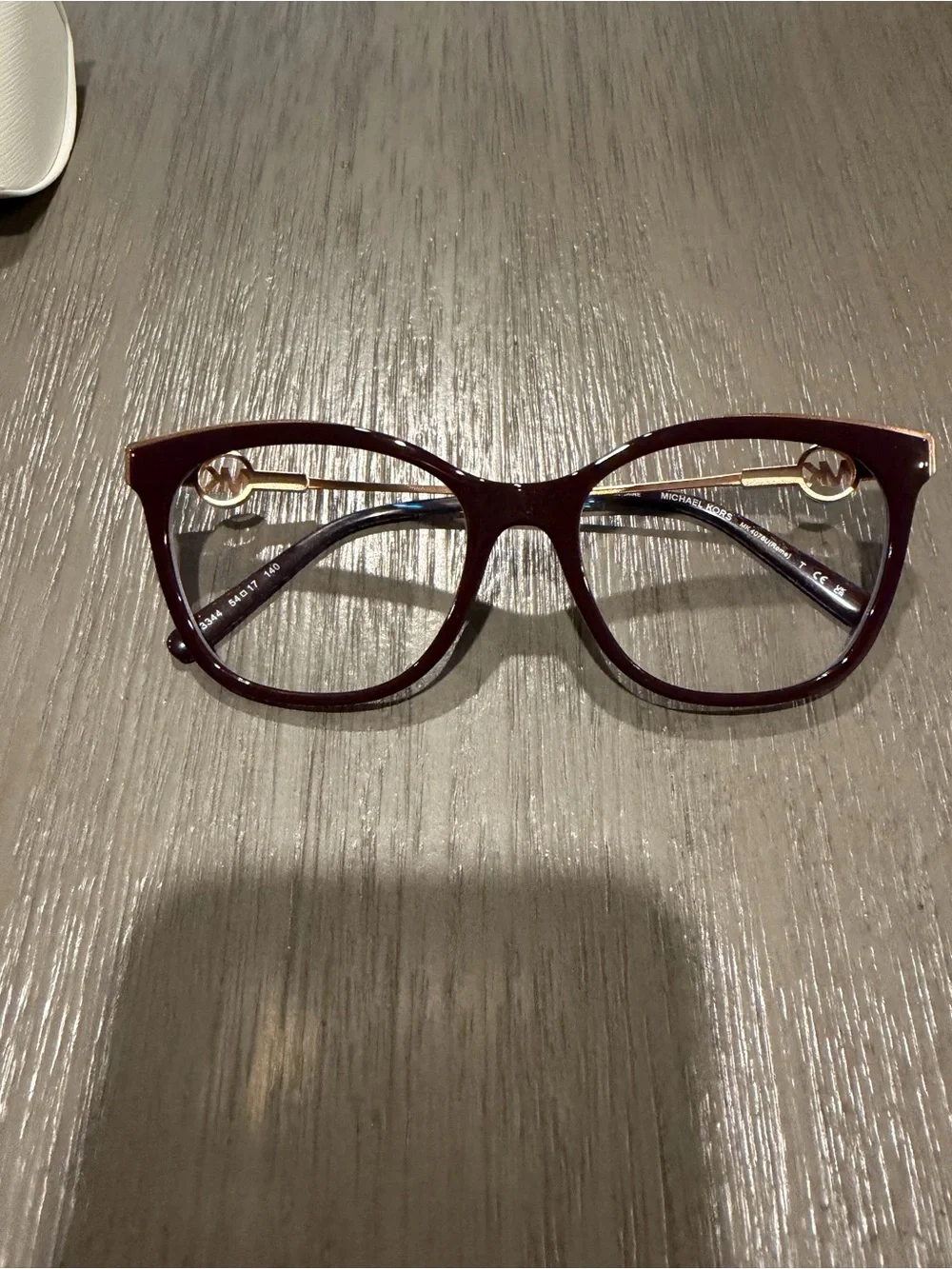 Michael Kors Women's Plum Cat-Eye Glasses frames with Gold Temples